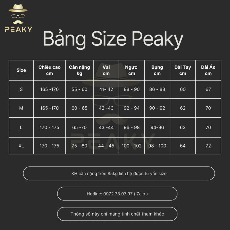size áo blazer