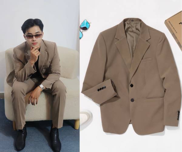 blazer nâu