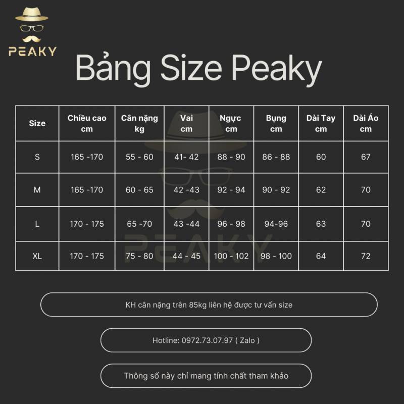 bảng size áo blazer trắng special a