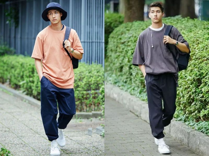 Phối áo thun nam cùng quần Jogger