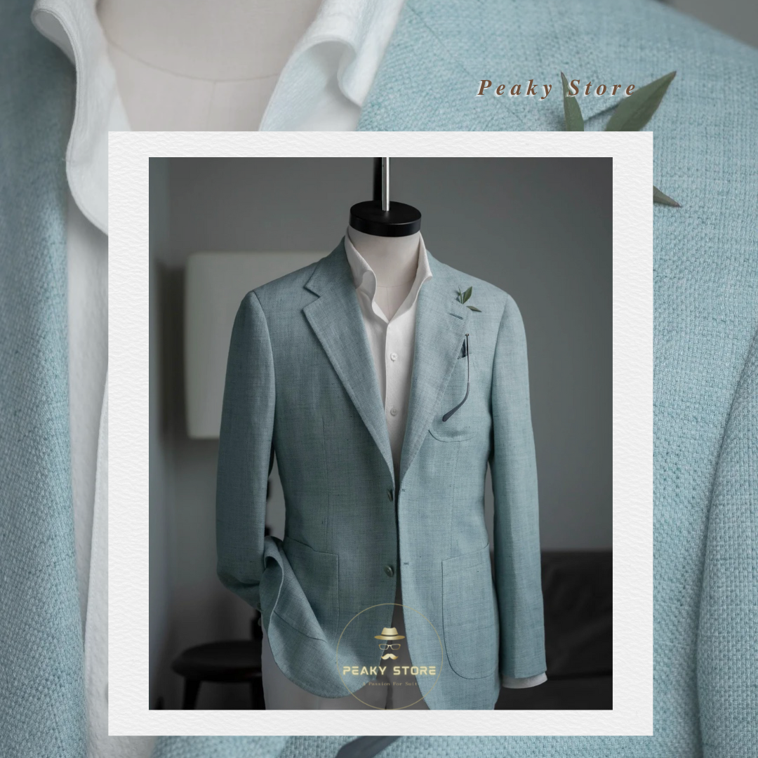 Blazer nam linen cao cấp – vải Drago