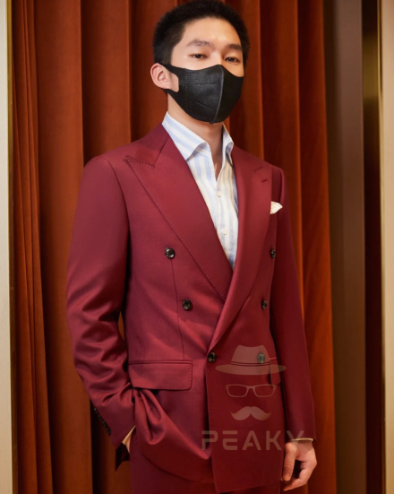 Vest Đỏ 2 Hàng Khuy BTS36