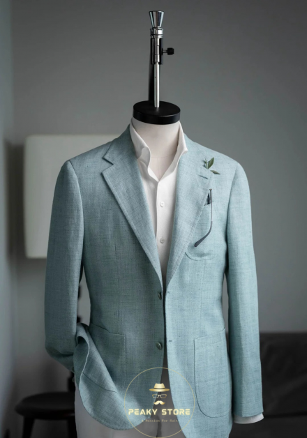 Blazer Xanh Pastel Linen